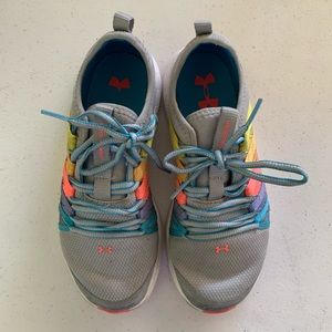 Under Armour Girls rainbow stripe sneakers